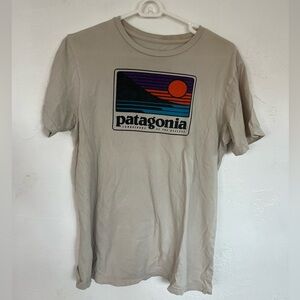 Patagonia Beige Graphic Short Sleeve Tee